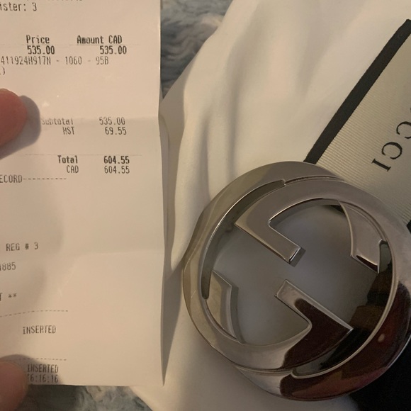 Gucci red and green stripped belt size 32 - Picture 5 of 6